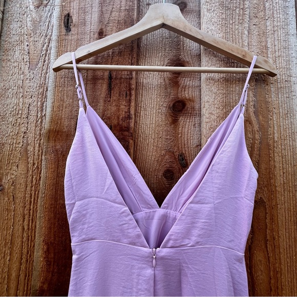 Light Pink Lilac Satin Backless Slip Maxi Dress 🌿🌿 - Picture 8 of 11